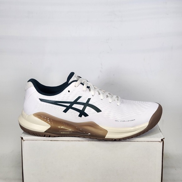 Asics Other - Asics Gel-Challenger 14 Tennis Shoes Men Size 7 White Saxon Green 1041A405-104